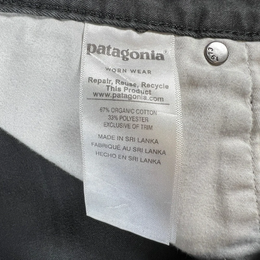 Patagonia Womens Size 6 Organic‎ Cotton Slim Fit 5-Pocket Pants Forge Grey